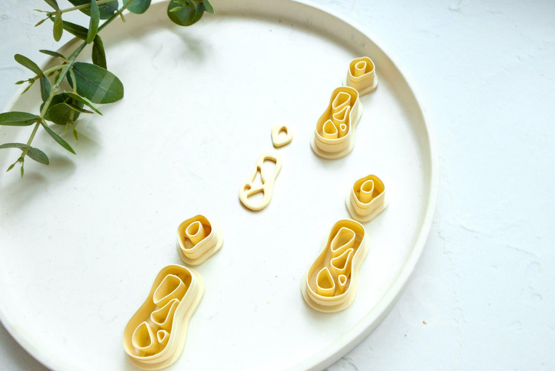 Boho Polymer Clay Earring Cutters: Organic Shapes, Set of 3