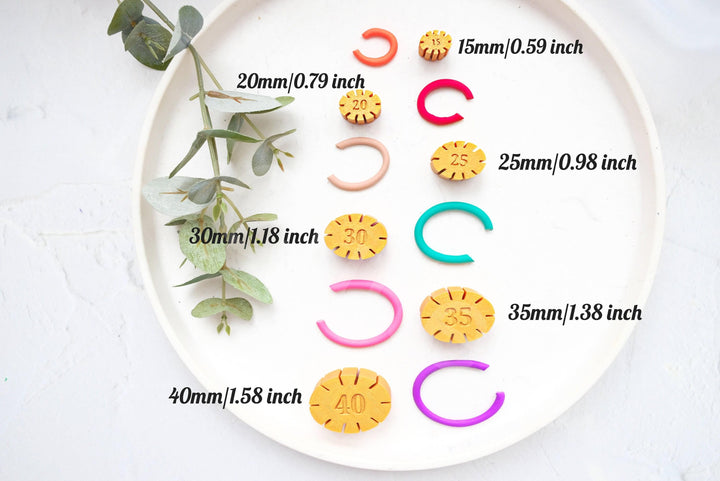 Oval Hoop Earring Guide: Polymer Clay Tool, Clay Stamp