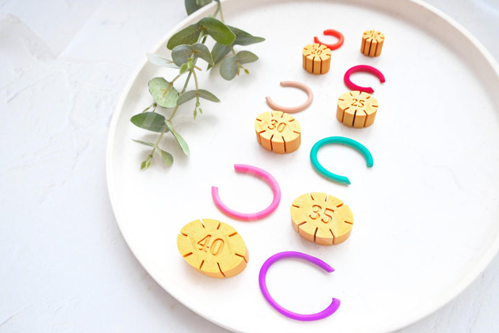 Oval Hoop Earring Guide: Polymer Clay Tool, Clay Stamp