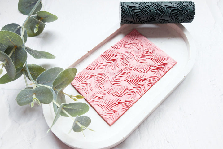 Palm Leaf Clay Texture Roller: Polymer Clay Tool