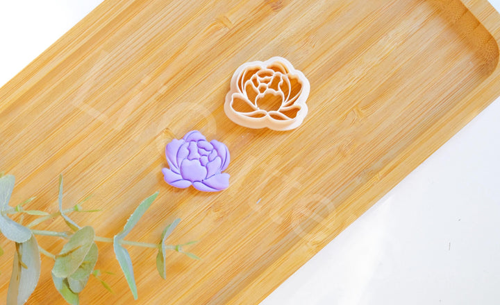 Peony Polymer Clay Cutter Set: Flower Earring Cutters (30-40mm)