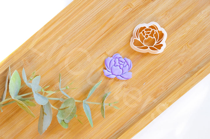 Peony Polymer Clay Cutter Set: Flower Earring Cutters (30-40mm)