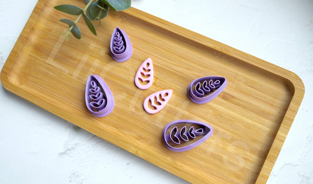 Embossed Petal Drop Clay Cutter: Teardrop Flower Tool