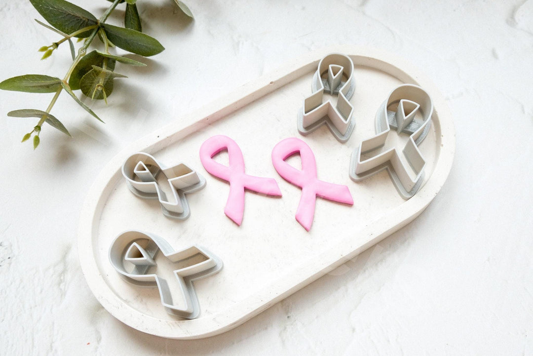 Ribbon Clay Cutter: Breast Cancer Symbol, Earring Tool, Polymer earring making tool, Awareness