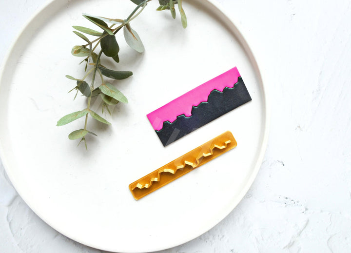 Wavy Line Polymer Clay Blade: Earring Making Tool