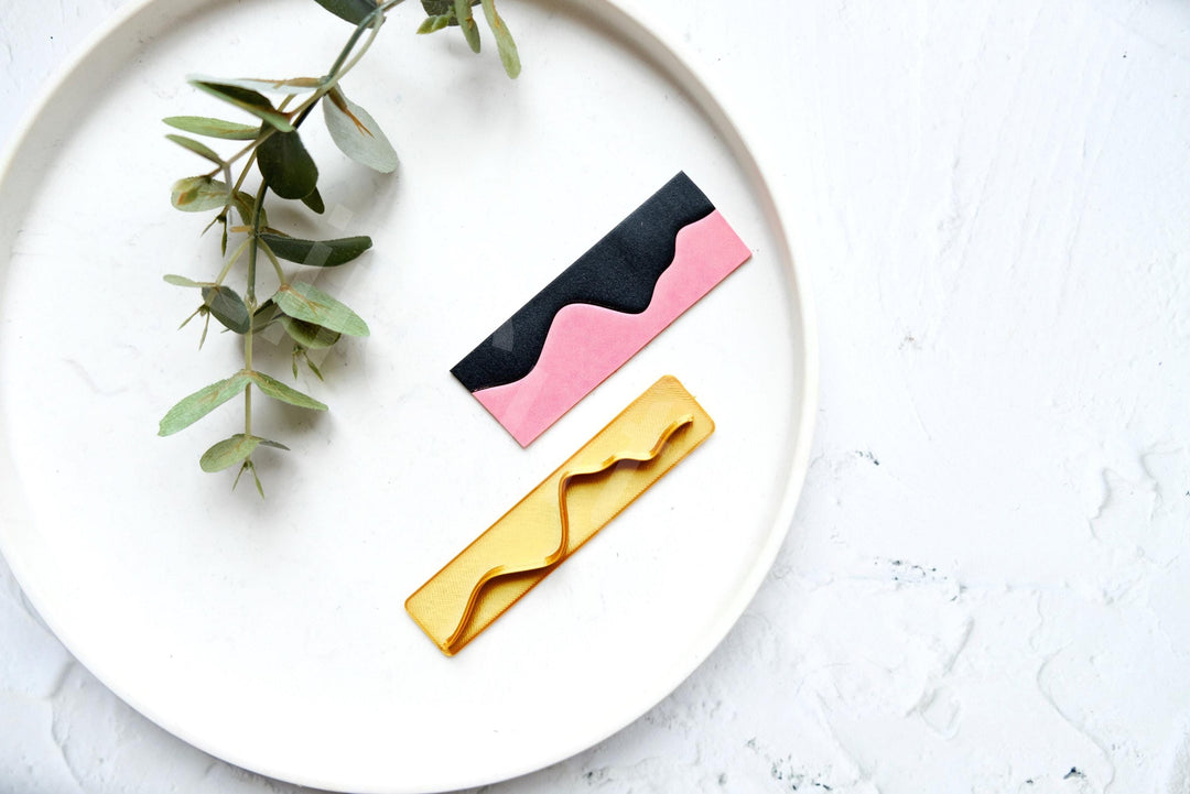 Wavy Line Polymer Clay Blade: Earring Making Tool