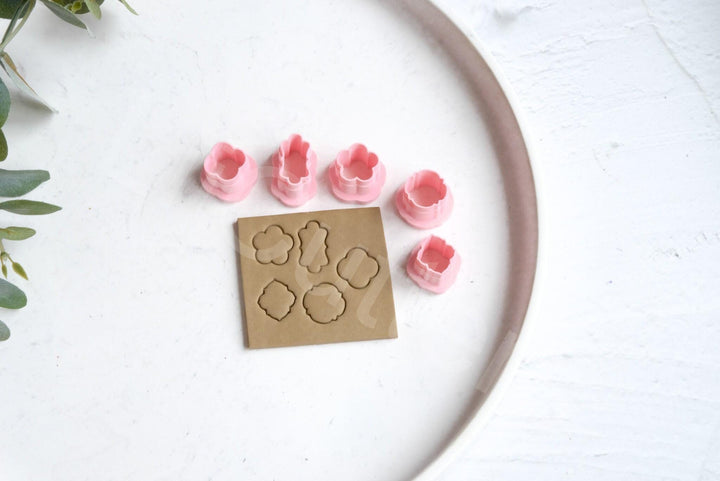 Flower Stud Polymer Clay Cutters: Geometric Shapes (5pc)