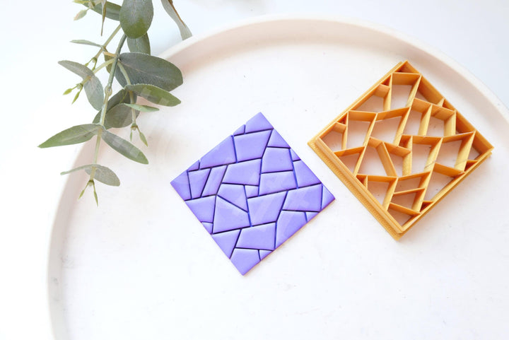 Polygon Polymer Clay Cutter: Texture Tool, Earring Making