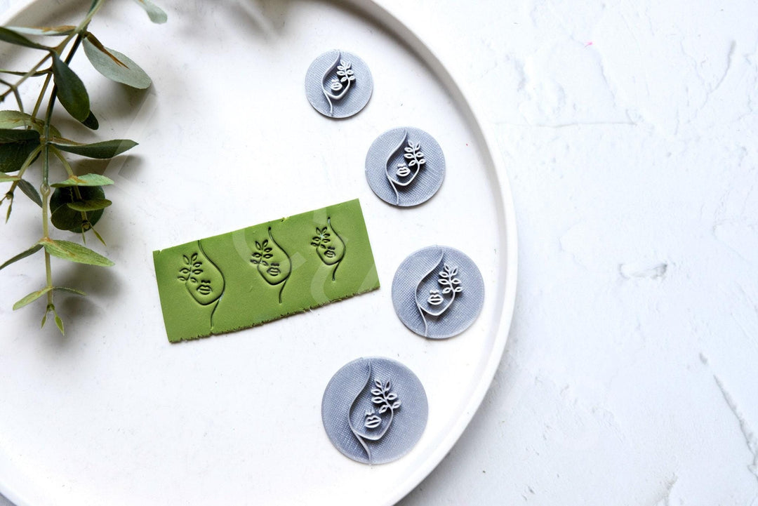 Woman Face Polymer Clay Stamp: Earring Making Tool