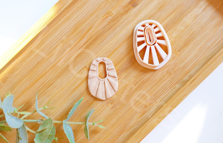 Macrame Style Polymer Clay Cutters: Raffia Arch Earring Design