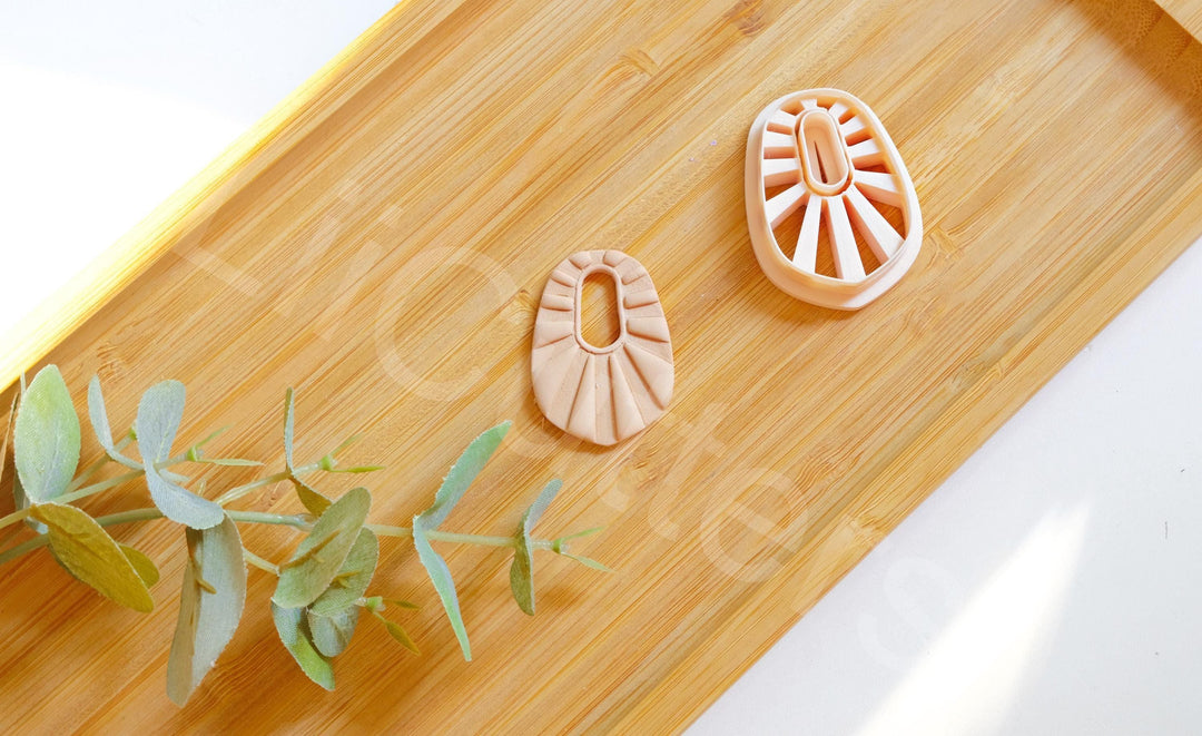 Macrame Style Polymer Clay Cutters: Raffia Arch Earring Design