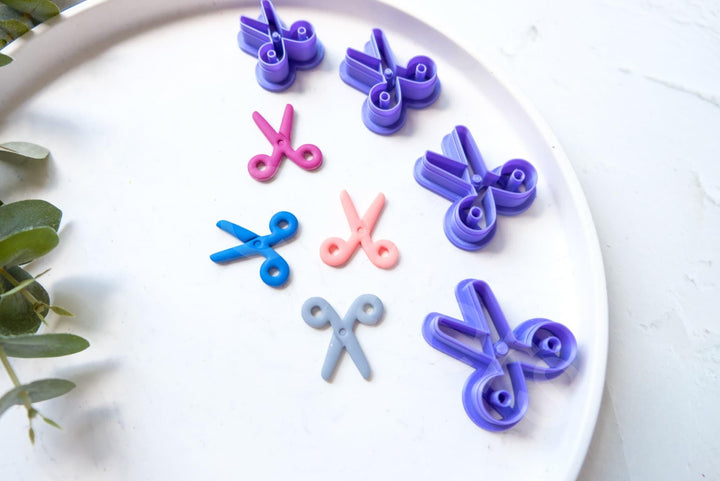 Scissor Clay Cutter Set: Polymer Clay Earring Tool (4 Sizes)