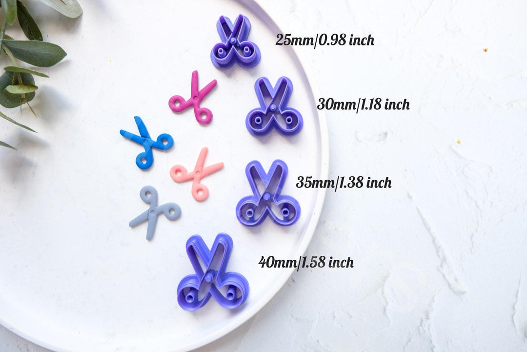 Scissor Clay Cutter Set: Polymer Clay Earring Tool (4 Sizes)