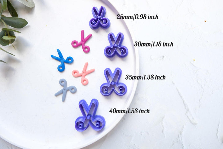 Scissor Clay Cutter Set: Polymer Clay Earring Tool (4 Sizes)