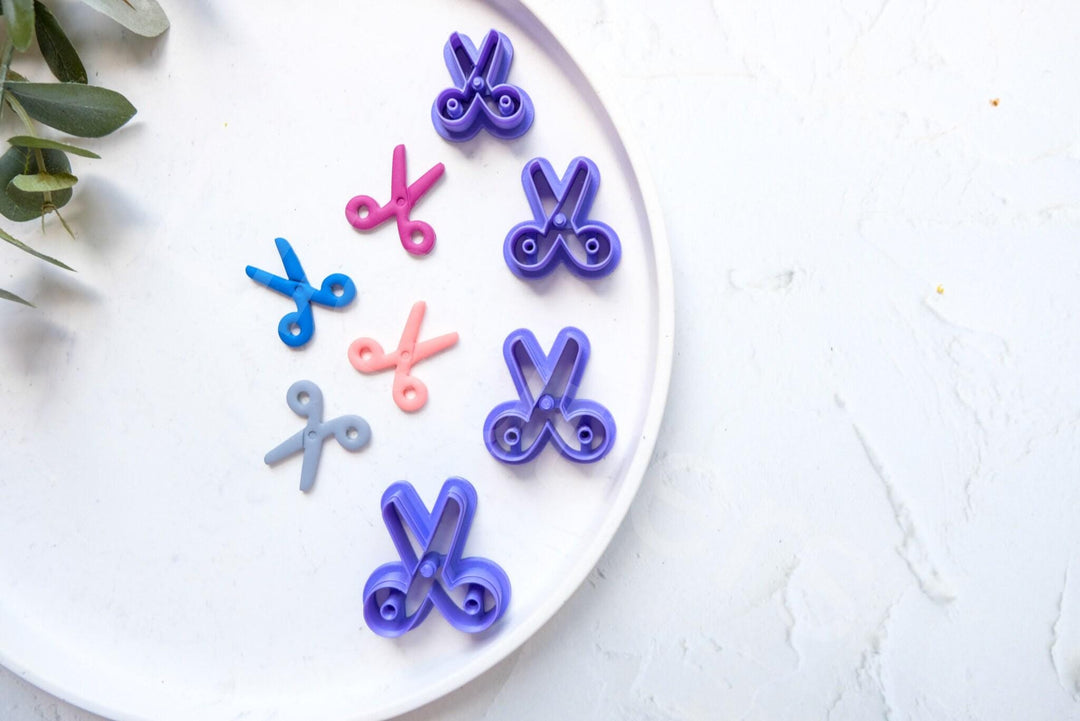 Scissor Clay Cutter Set: Polymer Clay Earring Tool (4 Sizes)