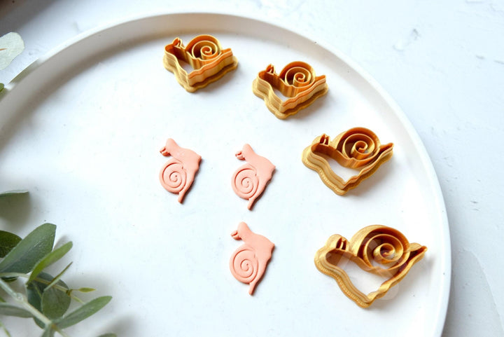 Snail Clay Cutter Set: Boho Earring, Animal & Bug Design