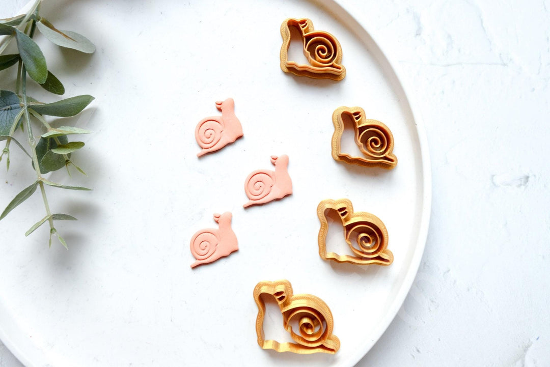 Snail Clay Cutter Set: Boho Earring, Animal & Bug Design