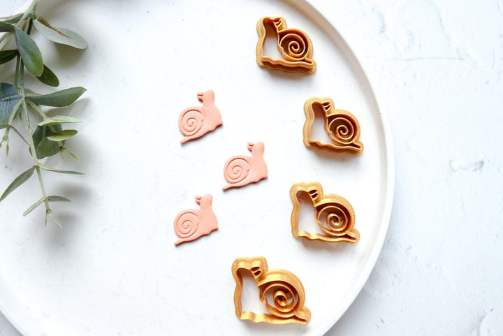 Snail Clay Cutter Set: Boho Earring, Animal & Bug Design