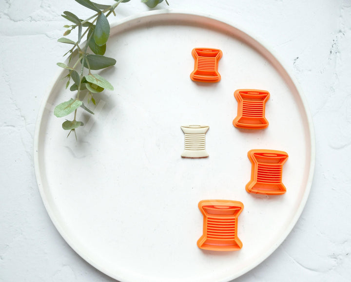 Spool Polymer Clay Cutter: Sewing, Tailor, Scallop Earring Cutters