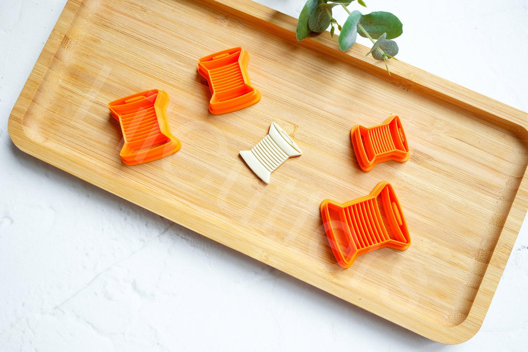 Spool Polymer Clay Cutter: Sewing, Tailor, Scallop Earring Cutters