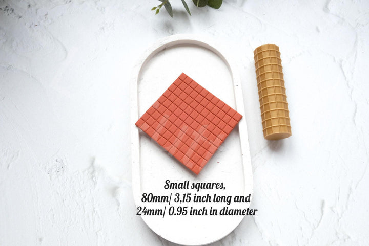 Square Texture Clay Roller: Polymer Clay Pattern Tool