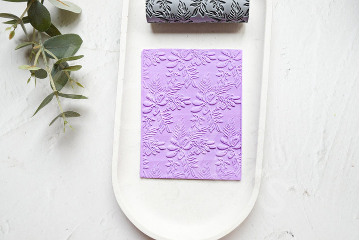 Botanical Clay Roller: Flower & Leaf Pattern, Earring Making Tool