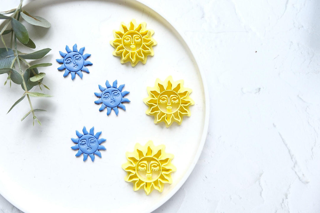 Sun Face Polymer Clay Cutter: Galactic Jewelry Tool