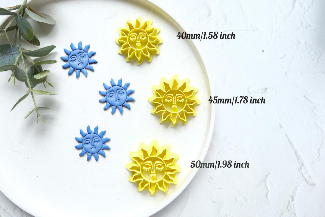 Sun Face Polymer Clay Cutter: Galactic Jewelry Tool