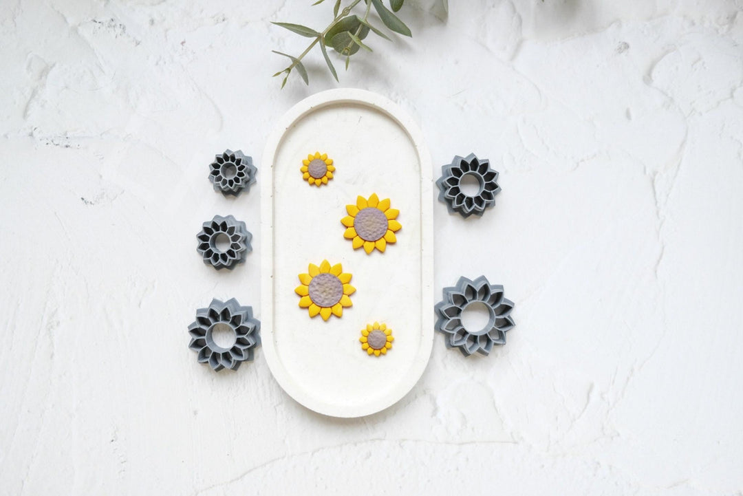 Sunflower Clay Cutter: Polymer Clay Earring Tool