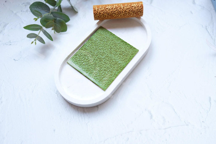 Geometric Texture Clay Roller: Polymer Clay Pattern Tool