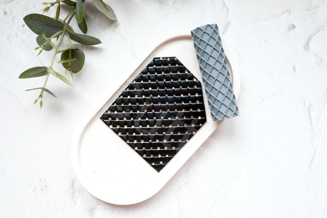 Waffle Texture Clay Roller: Polymer Clay Tool