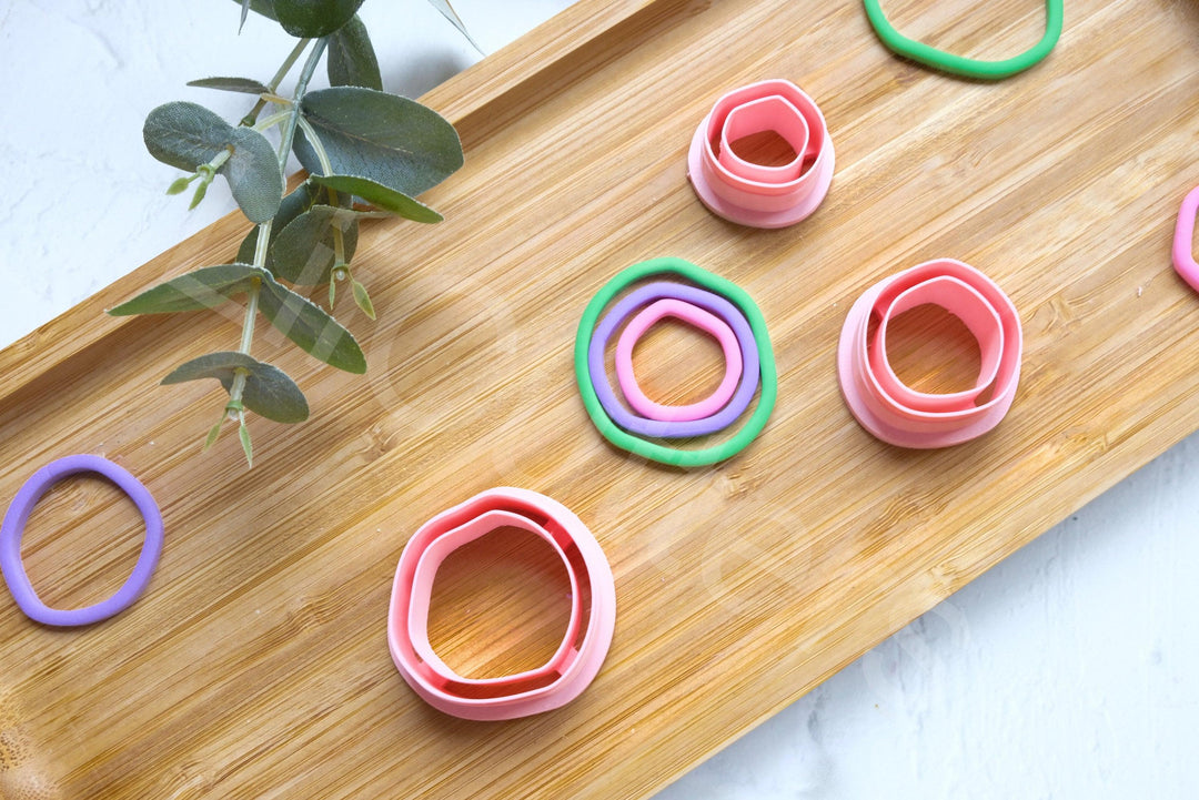 Thin Hoop Cutter Set of 3: Polymer Clay Earring Tool