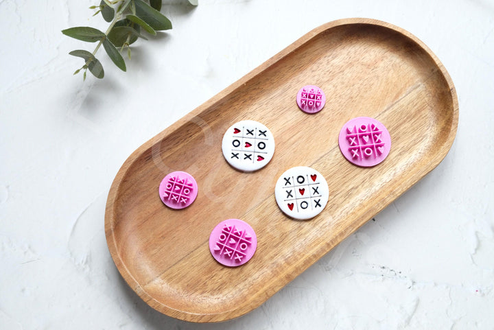 Tic Tac Toe Polymer Clay Cutter Set: Heart Valentine Earring Tool, Valentine Earring Making tool, Plymer Clay cutter, Mold
