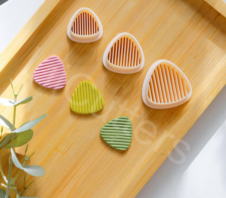 Triangle Polymer Clay Cutter: Geometric Embossed Design