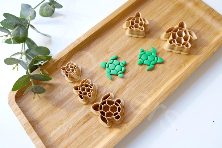 Turtle Polymer Clay Cutter Set: Marine Sea Life, Earring Tool