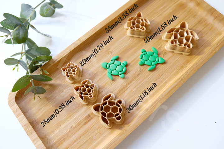 Turtle Polymer Clay Cutter Set: Marine Sea Life, Earring Tool