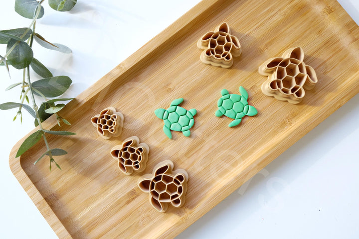 Turtle Polymer Clay Cutter Set: Marine Sea Life, Earring Tool