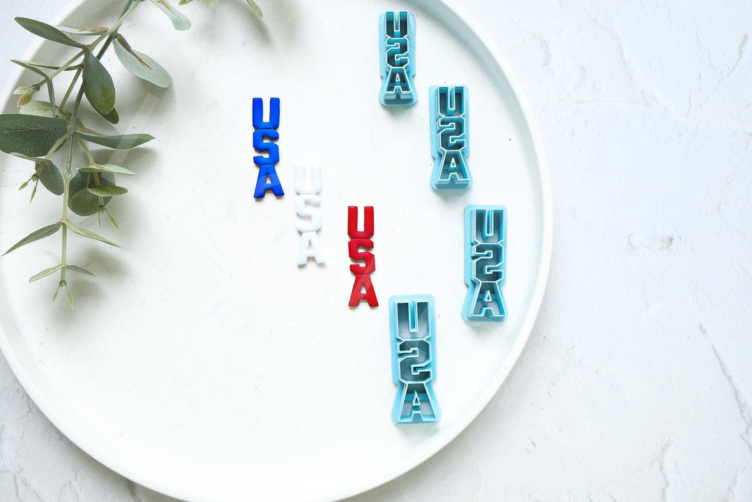 USA Polymer Clay Cutter Set: 4th July Earring Cutters