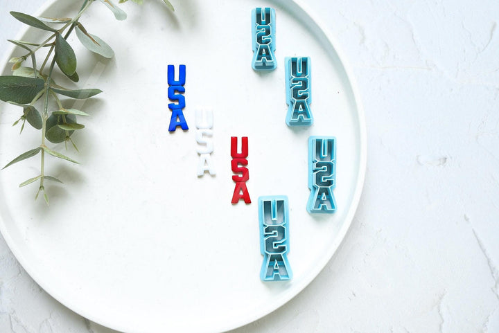 USA Polymer Clay Cutter Set: 4th July Earring Cutters