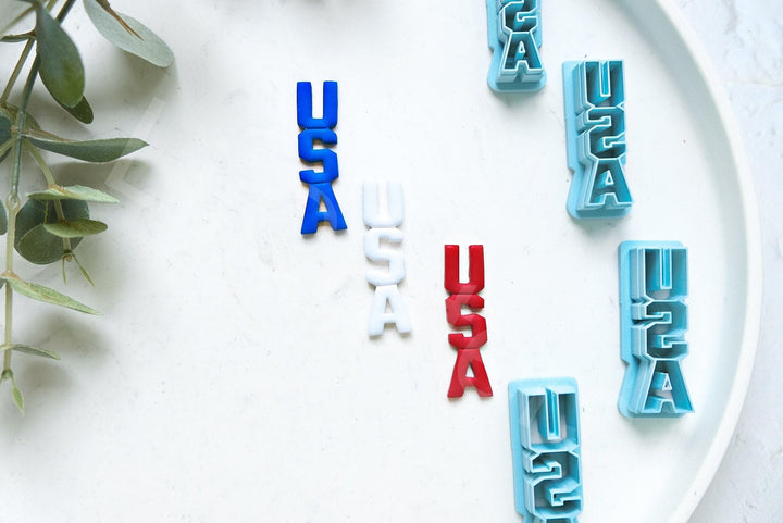 USA Polymer Clay Cutter Set: 4th July Earring Cutters