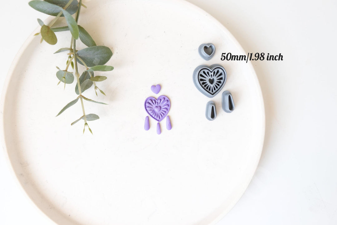 Valentine Heart Dream Catcher Polymer Clay Cutter Set