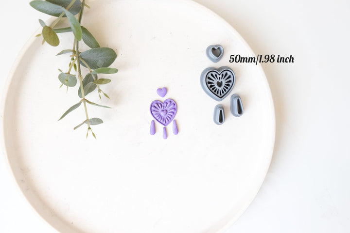 Valentine Heart Dream Catcher Polymer Clay Cutter Set