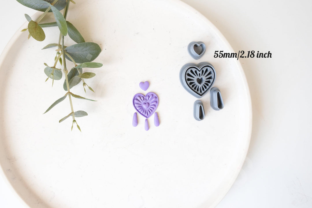 Valentine Heart Dream Catcher Polymer Clay Cutter Set