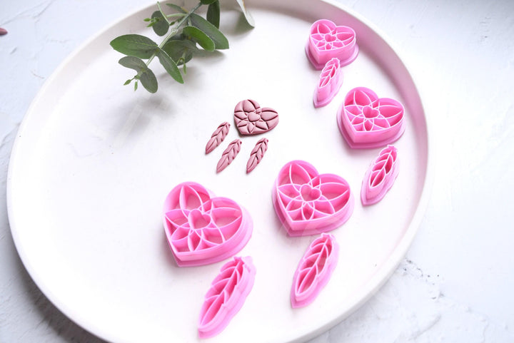 Heart Dreamcatcher Clay Cutter Set: Polymer Clay Earring Tool