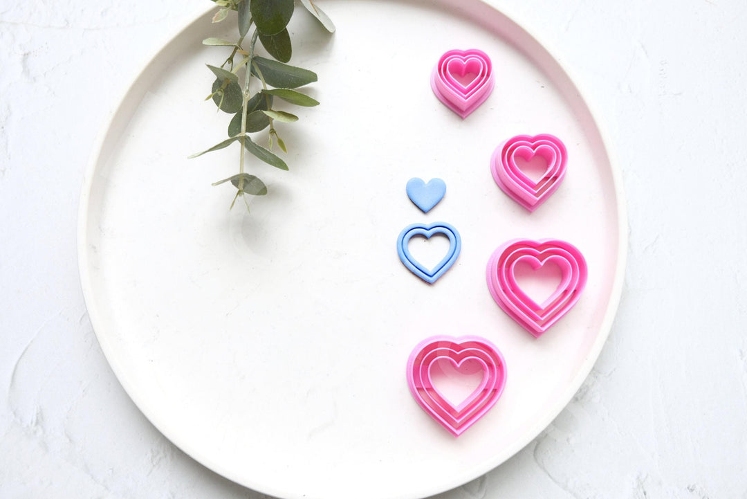 Valentine Heart Clay Cutter: Polymer Clay Earring Tool