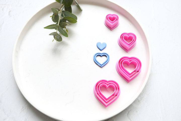Valentine Heart Clay Cutter: Polymer Clay Earring Tool