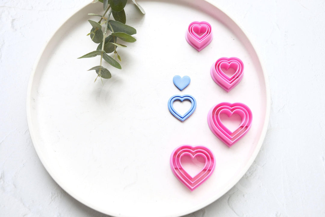 Valentine Heart Clay Cutter: Polymer Clay Earring Tool