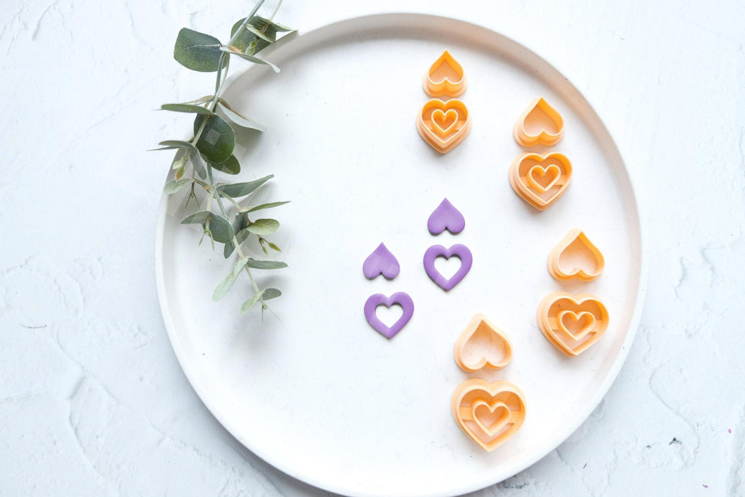 Heart Polymer Clay Cutters: Valentine Earring Making Tool