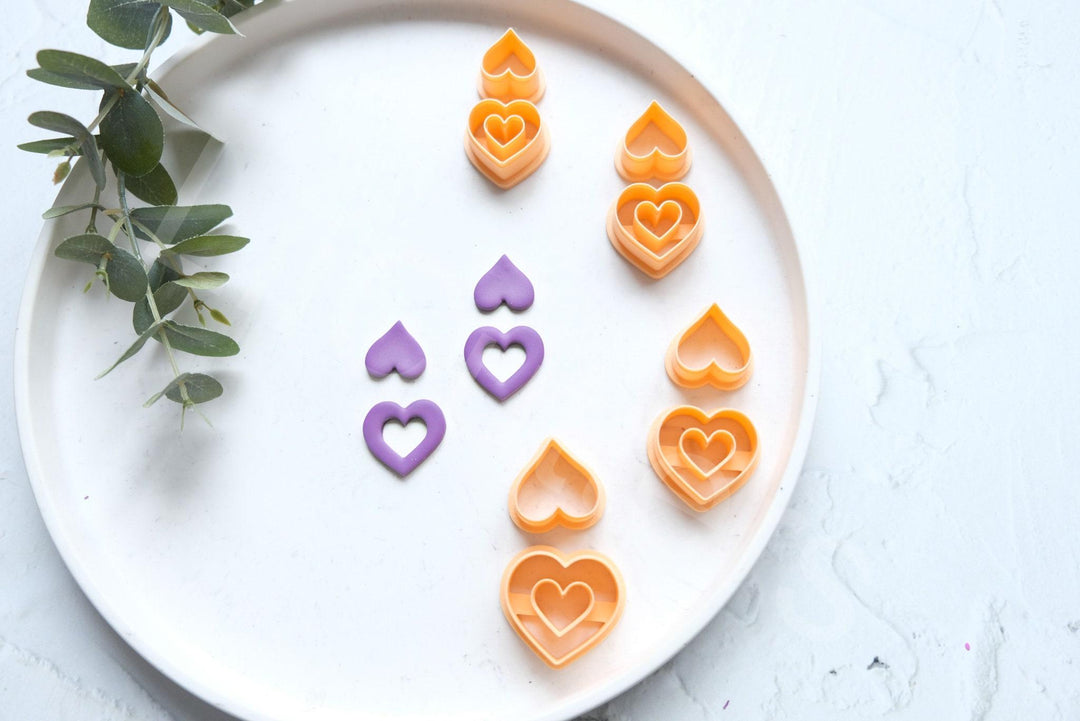 Heart Polymer Clay Cutters: Valentine Earring Making Tool