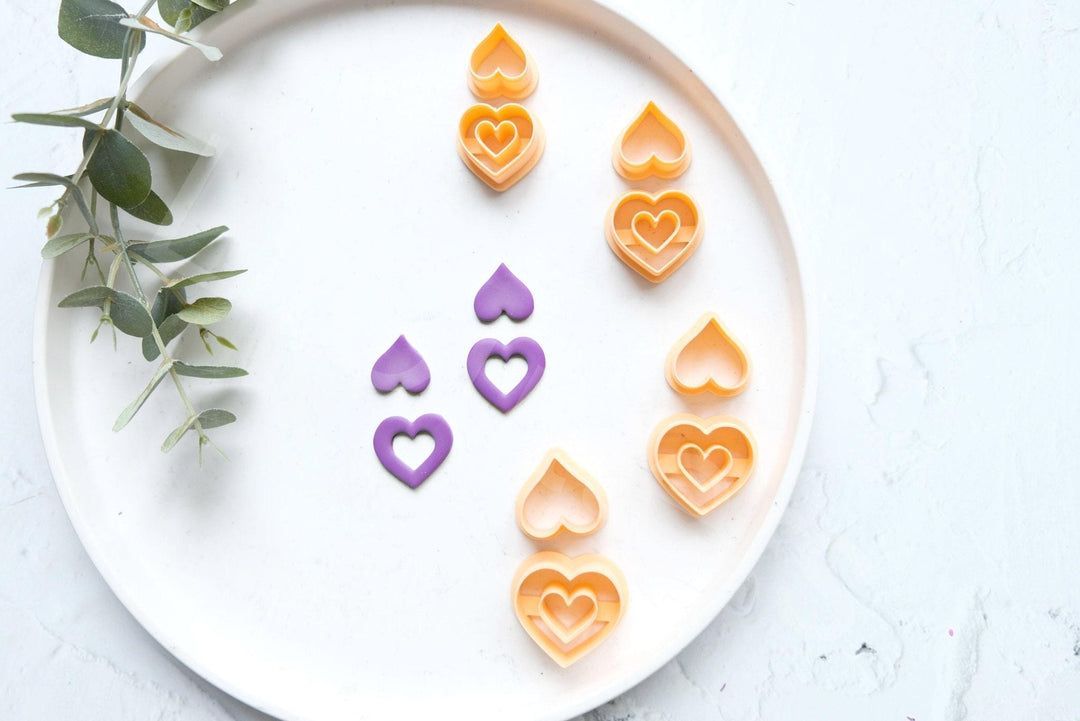 Heart Polymer Clay Cutters: Valentine Earring Making Tool